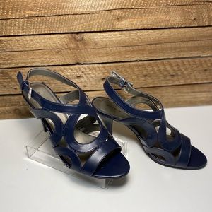 Bandolino Navy Strappy High Heels